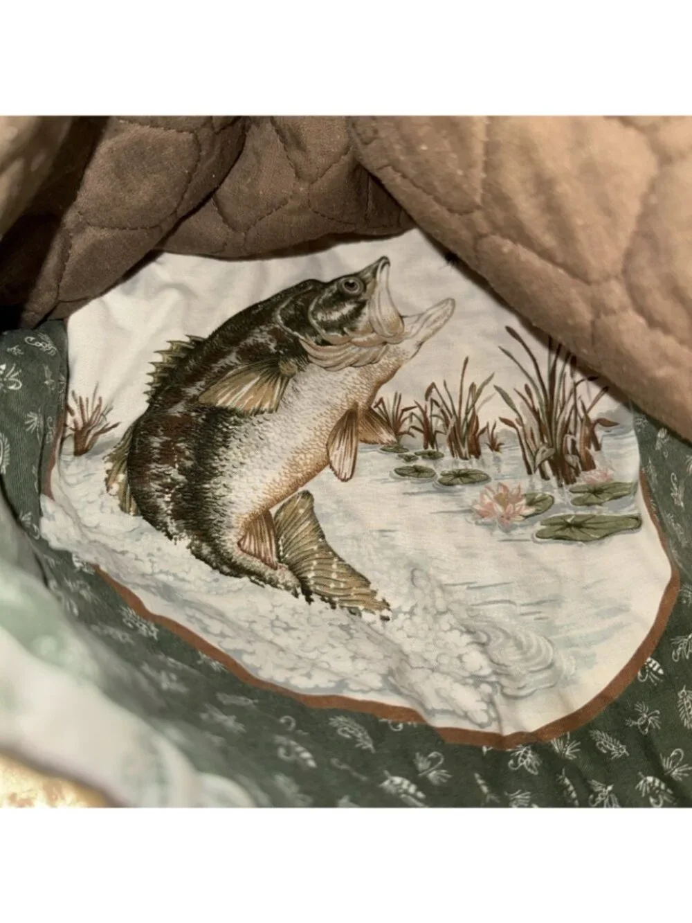 Vtg Fisherman Log Cabin Style Quilt 56